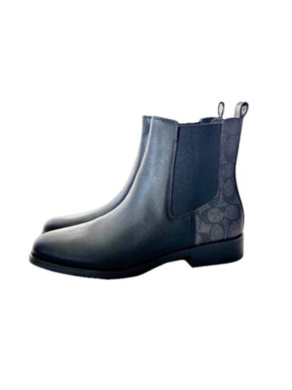 Coach Meredith Signature Black Charcoal Logo Booties Sizes 8.5, 7  NEW